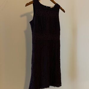 LOFT Deep Purple Midi Dress